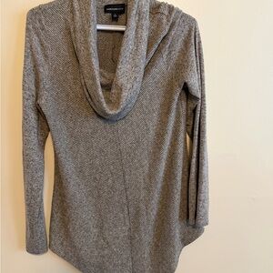 Cozy Heather Gray Cowl Neck Sweater